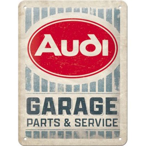 Plaque en métal 15 X 20 cm : Audi Garage