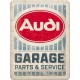 Plaque en métal 15 X 20 cm : Audi Garage