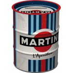 Tirelire métallique ronde en forme de baril : Martini l'Aperitivo