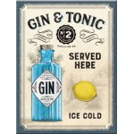 Magnet 8 x 6 cm Gin Tonic Served here (servi ici)
