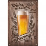 Plaque en métal 20 X 30 cm : Grand verre de bière (beer)