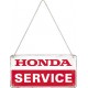 Plaque en métal 10 X 20 cm à suspendre : Honda Service