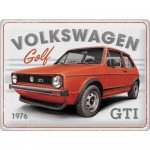 Plaque en métal 30 X 40 cm VW Volkswagen Golf GTI 1976