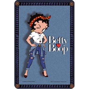 Plaque en métal 20 X 30 cm Betty Boop jeans