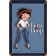 Plaque en métal 20 X 30 cm Betty Boop jean