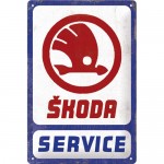 Plaque en métal 20 X 30 cm SKODA Service