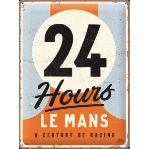 Plaque en métal 30 X 40 cm 24H du Mans : A century of racing