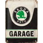 Plaque en métal 15 X 20 cm Skoda Garage