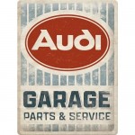 Plaque en métal 30 X 40 cm Audi Garage Parts & Service