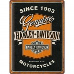 plaque en métal 30 X 40 cm harley-davidson : logo ailé American Classic