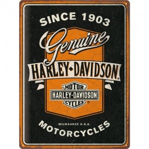 Plaque en métal 30 X 40 cm Harley-Davidson depuis 1903