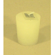 Bougie votive rustique conique 4.5cm aspect givré couleur blanche