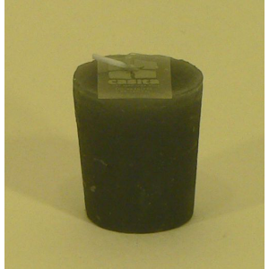 Bougie votive rustique conique 4.5cm aspect givré couleur gris clair