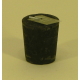 Bougie votive rustique conique 4.5cm aspect givré couleur gris foncé