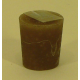 Bougie votive rustique conique 4.5cm aspect givré couleur caramel