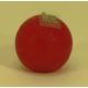 Bougie rustique boule 6cm aspect givré couleur framboise