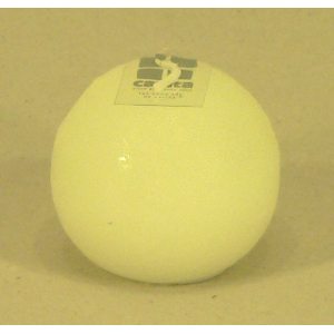 Bougie rustique boule 6cm aspect givré couleur blanche