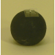Bougie rustique boule 6cm aspect givré couleur gris clair