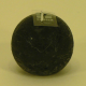 Bougie rustique boule 6cm aspect givré couleur gris foncé