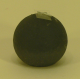 Bougie rustique boule 8cm aspect givré couleur gris clair