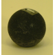 Bougie rustique boule 8cm aspect givré couleur gris foncé