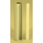 Bougie rustique flambeau (4X) 25cm aspect givré couleur blanche