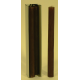 Bougie rustique flambeau (4X) 25cm aspect givré couleur chocolat