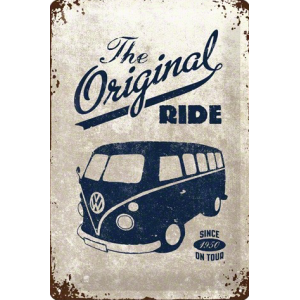 Plaque en métal 20 X 30 cm VW : The original ride