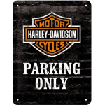 Plaque en métal 15 X 20 cm Harley-Davidson : Parking Only