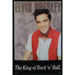 Plaque en métal 20 X 30 cm Elvis Presley - Le roi du rock 'n' roll