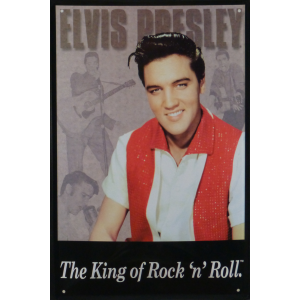 Plaque en métal 20 X 30 cm Elvis Presley - Le roi du rock 'n' roll