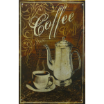 Plaque en métal 20 X 30 cm Coffee - Café