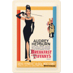 Plaque en métal 20 X 30 cm Audrey Hepburn : Breakfast at Tiffany's