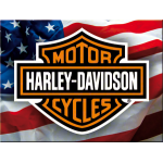 Magnet 8 x 6 cm Harley-Davidson : Drapeau américain (USA)