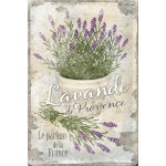Plaque en métal 20 X 30 cm Lavande parfum de Provence